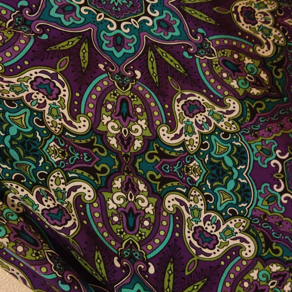 R & K Originals Purple floral sleeveless summer/party/office dress - Picture 2 of 7